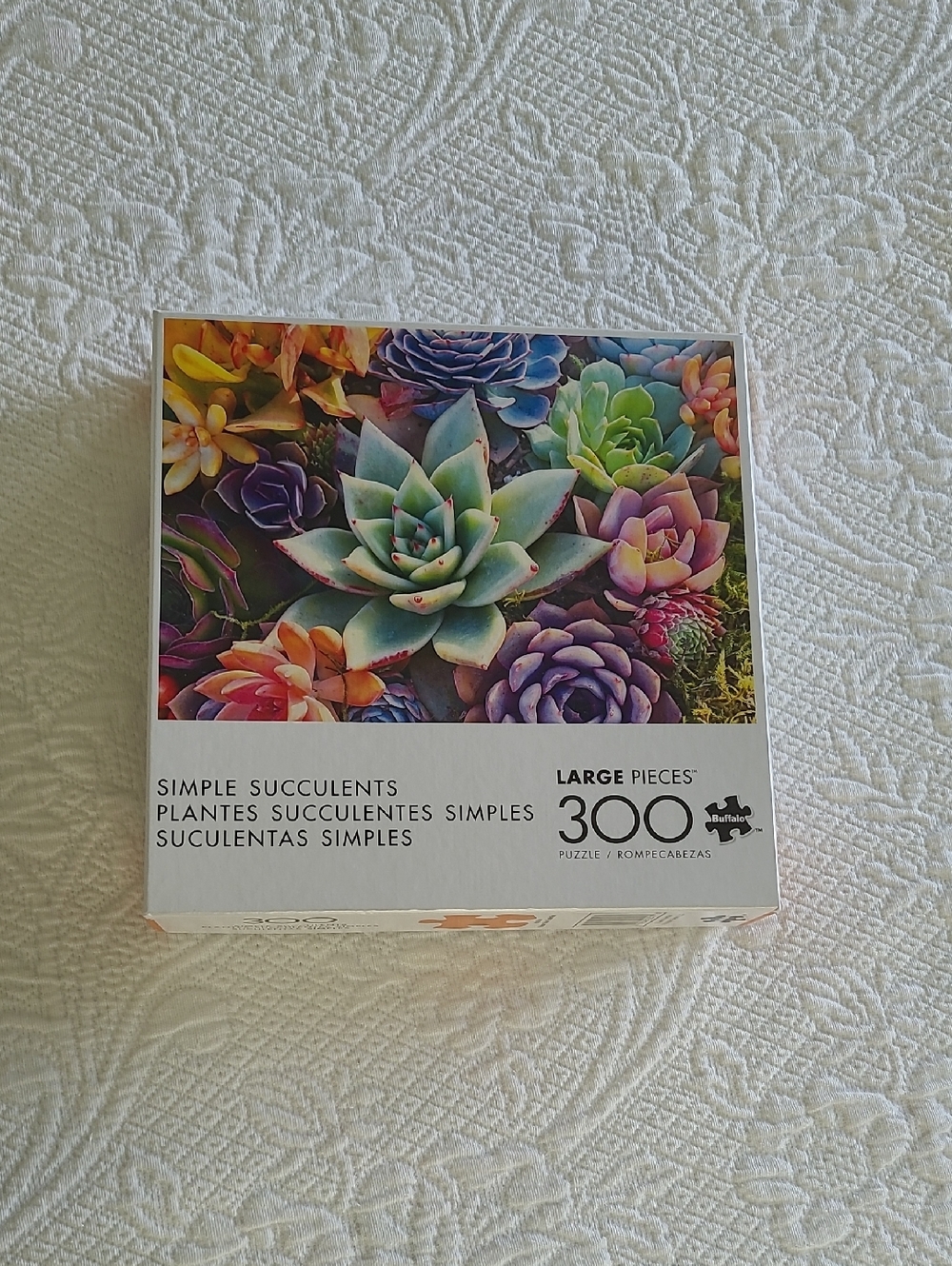 Simple Succulents Interlocking Jigsaw Puzzle Buffalo Games 300-Large Pieces